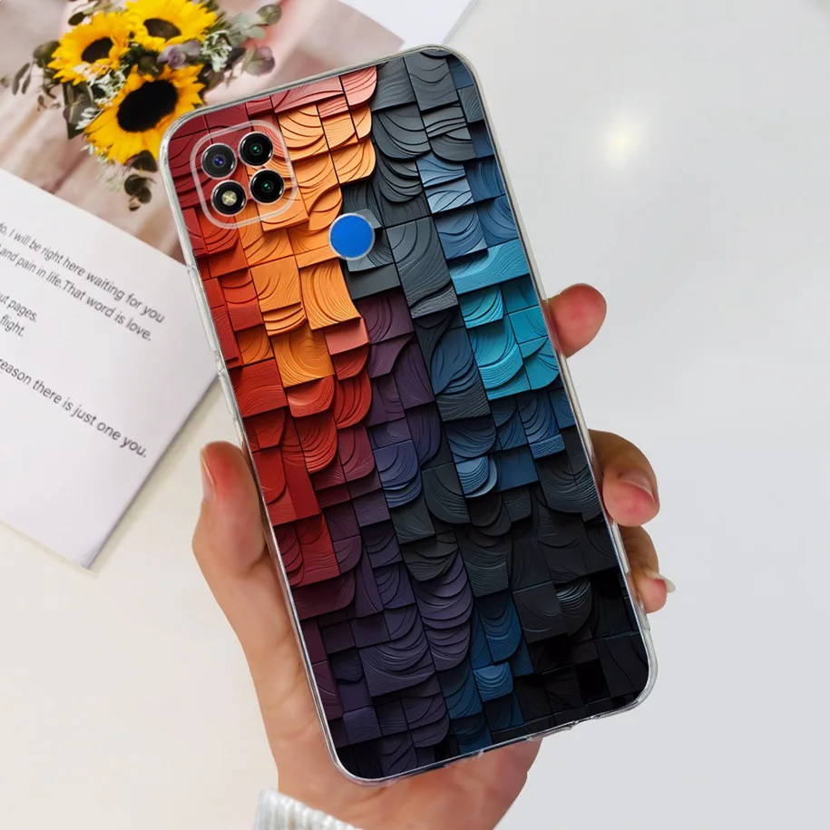 For Xiaomi Redmi 9C Case on Redmi 9C NFC Marble Transparent Silicone Soft TPU Protector Case For Redmi 9 Activ Redmi9C NFC Cover