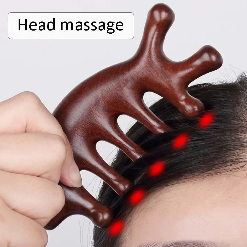 New Portable Body Meridian Massage Comb Scalp Hair Comb Tools Dolphin Wooden Massage Comb Multi-function Scalp Head Oil Massager