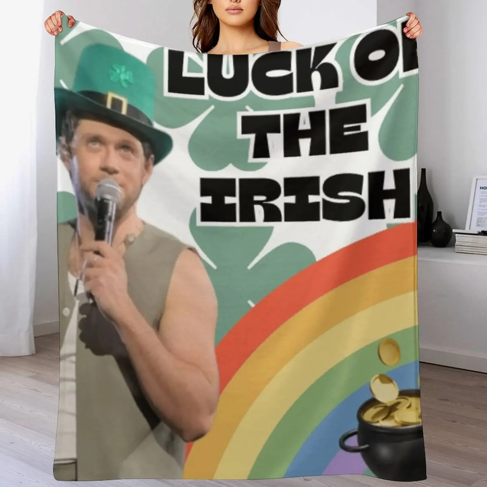 

Niall Horan Luck Of The Irish Design Throw Blanket Blankets For Bed Soft Sofa Plaid Blankets