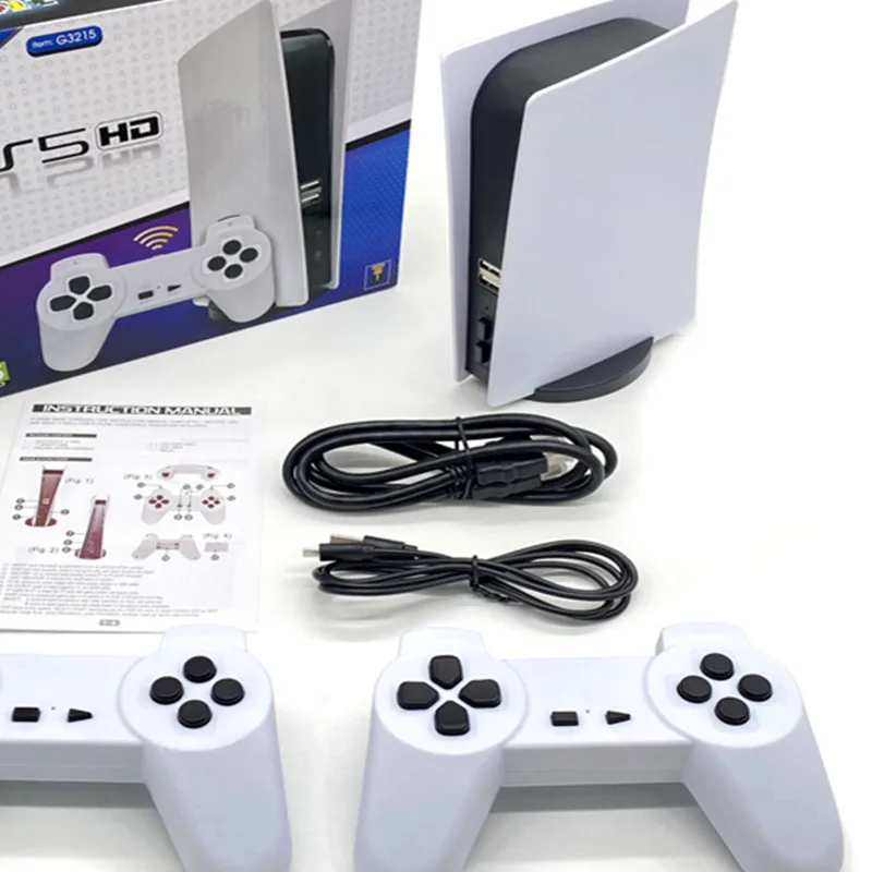 وحدة تحكم ألعاب فيديو ريترو 32 بت مدمجة 200 لعبة لـ PS5 تلفزيون صغير محطة ألعاب كلاسيكية لوحة ألعاب لاسلكية مخرج عالي الدقة