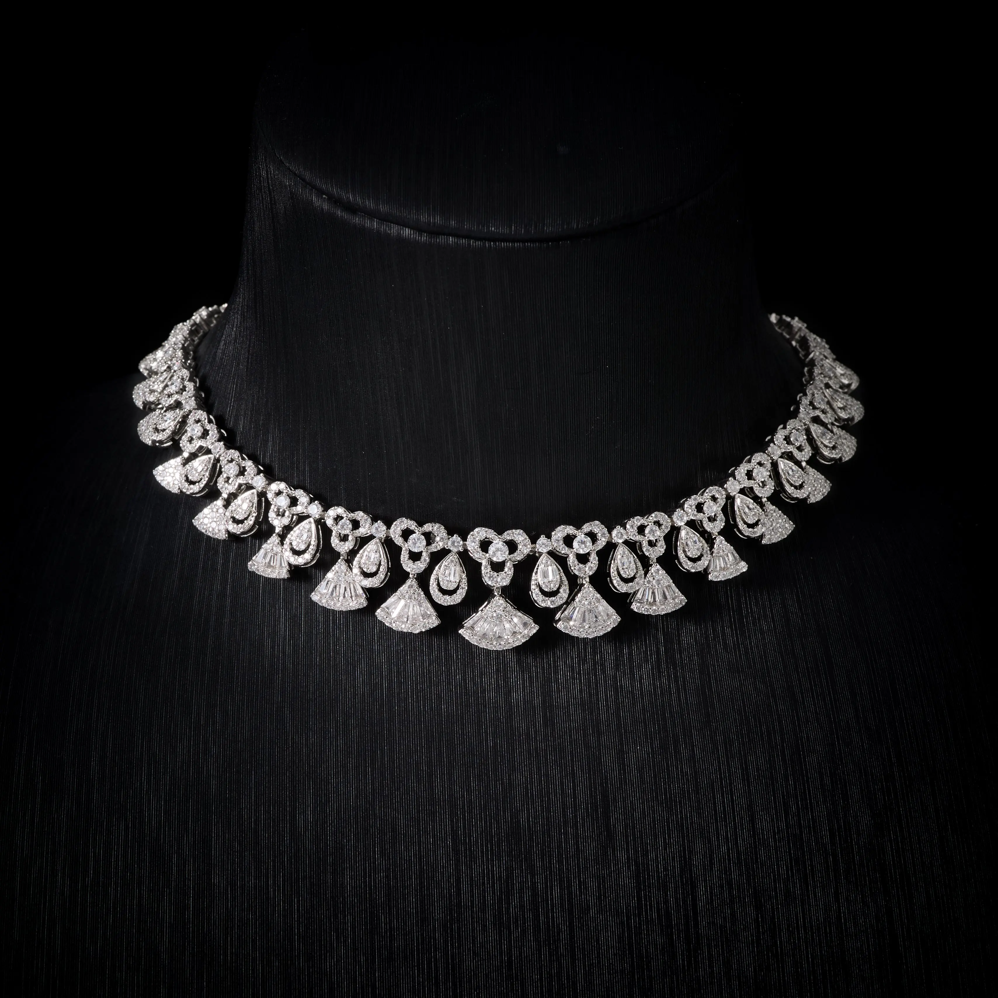 INJEWELIFE  Choker Necklace Set for Women Cubic Zircon Set Jewellery Woman Saudi Arabia Wedding Party Accessory 00038