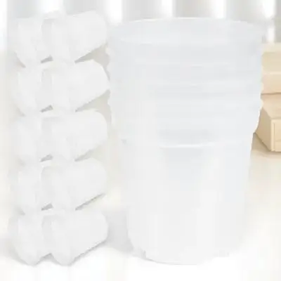 30 Stück Kindergartentöpfe aus Kunststoff mit Entwässerungslöchern für den Innen- und Außenbereich, Gartenpflanzung, Wachstumstöpfe, Blumentöpfe, Heimdekoration, Sukkulenten