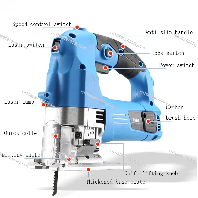 710W Electric Curve Saw Woodworking Electric Jigsaw Metal Wood Gypsum Board Cutting Tool for Wooden