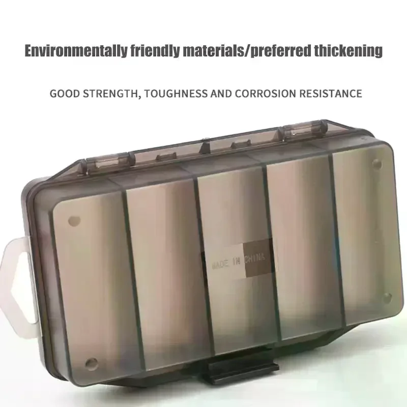 Lightweight Portable Fishing Tackle Box Double Layer Storage for  Baits Leaders and Terminal Tackle for Boat and Shore Fishing