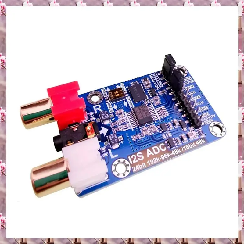 2025 Dlhifi I2S ADC Hifi Audio Acquisition Card Module WM8782S Master Slave Mode Development Board 24BIT 192K 96K 48K Blue 1 PCS