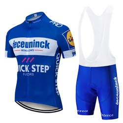 QUICK STEP Team Men's Cycling Jersey Set Summer Cycling Clothing Bike Clothes Uniform Maillot Ropa Ciclismo Hombre Bicycle Suit