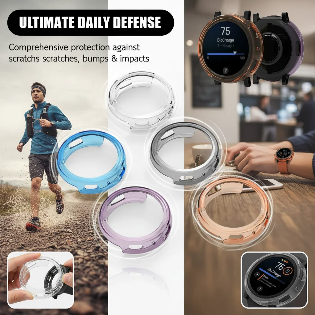 

Soft TPU Protective Case Cover for Amazfit Active Max Bumper Smart Watch Frame Protector Shell Accessory