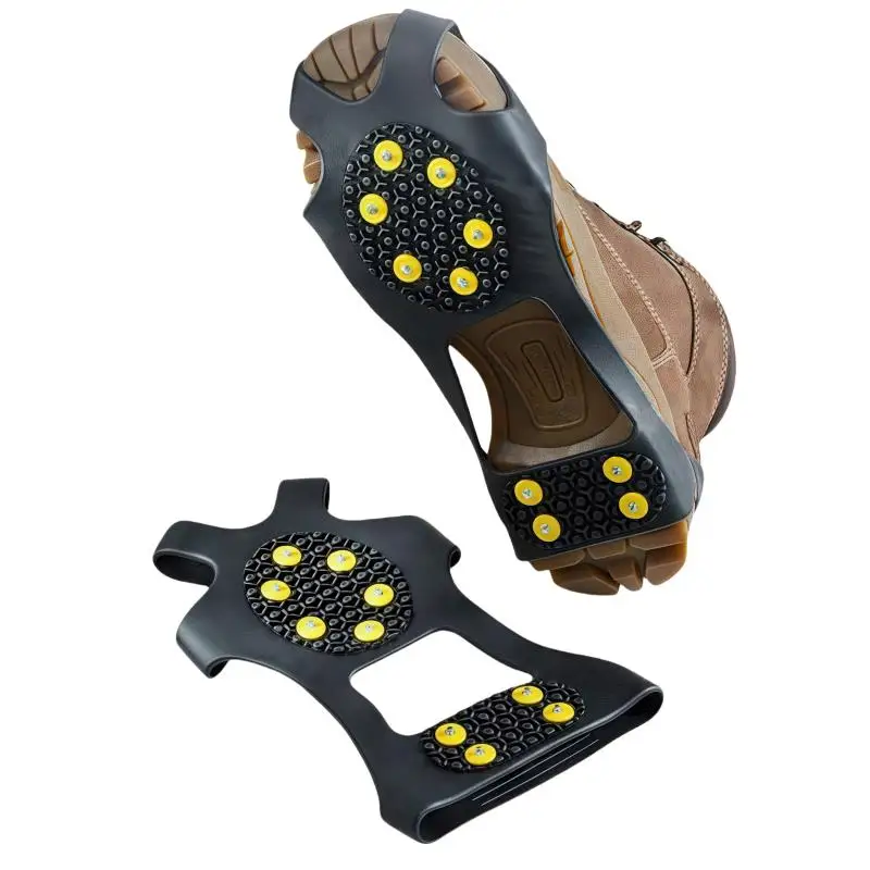 1 Paar 10-Stift-Schneekrallen, rutschfeste Spikes, Steigeisen, Schuhüberzug für Damen und Herren, Stiefelüberzug, Anti-Rutsch