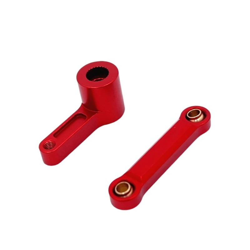 Metal Upgraded Remote Control Car Parts 25T Servo Arm, Servo Steering Rod Fit for MJX 1/7 7303