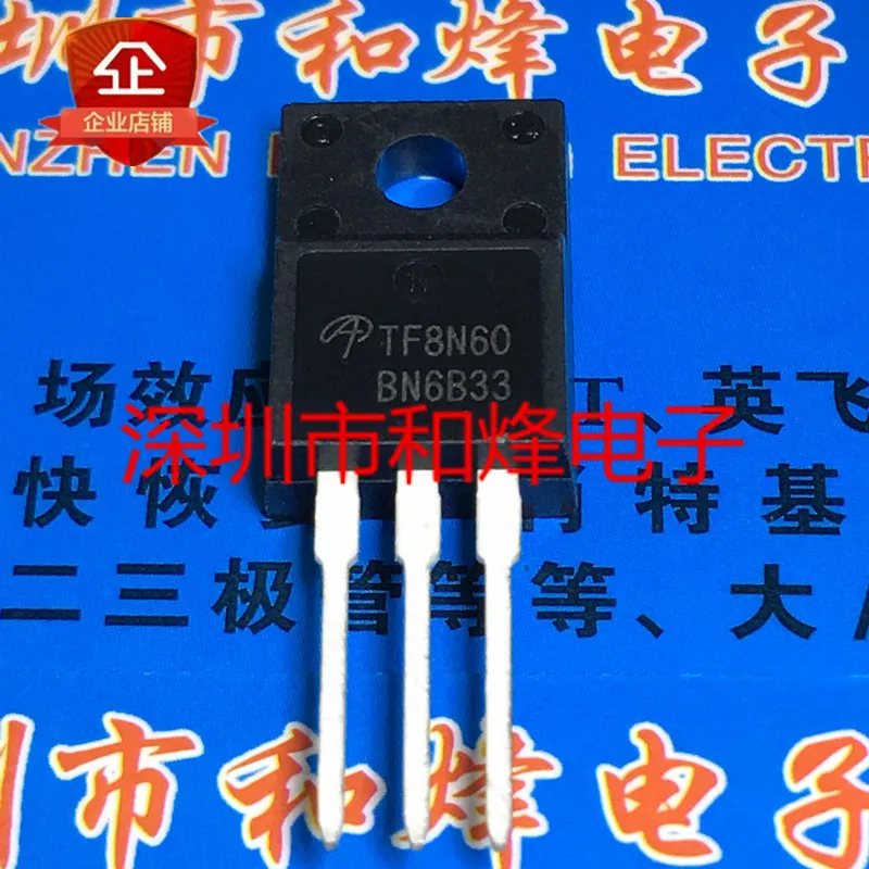 5PCS-10PCS TF8N60 AOTF8N60  TO-220F 600V 8A  New And Original On Stock