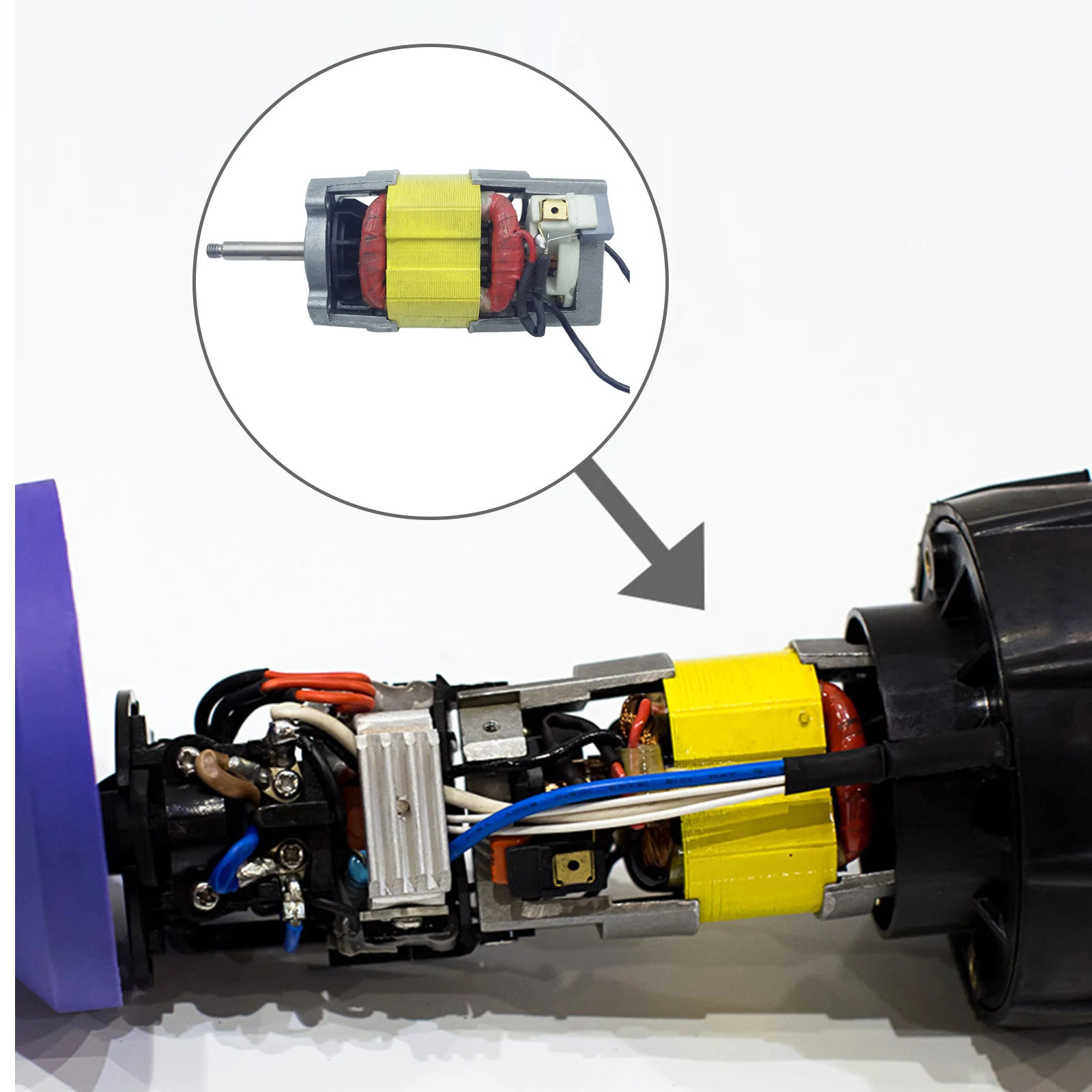 Motor de ar quente para artesanato, encolhendo, pintura para oficina doméstica Boa qualidade selagem Areia aço folha 1600W Hot Air Motor