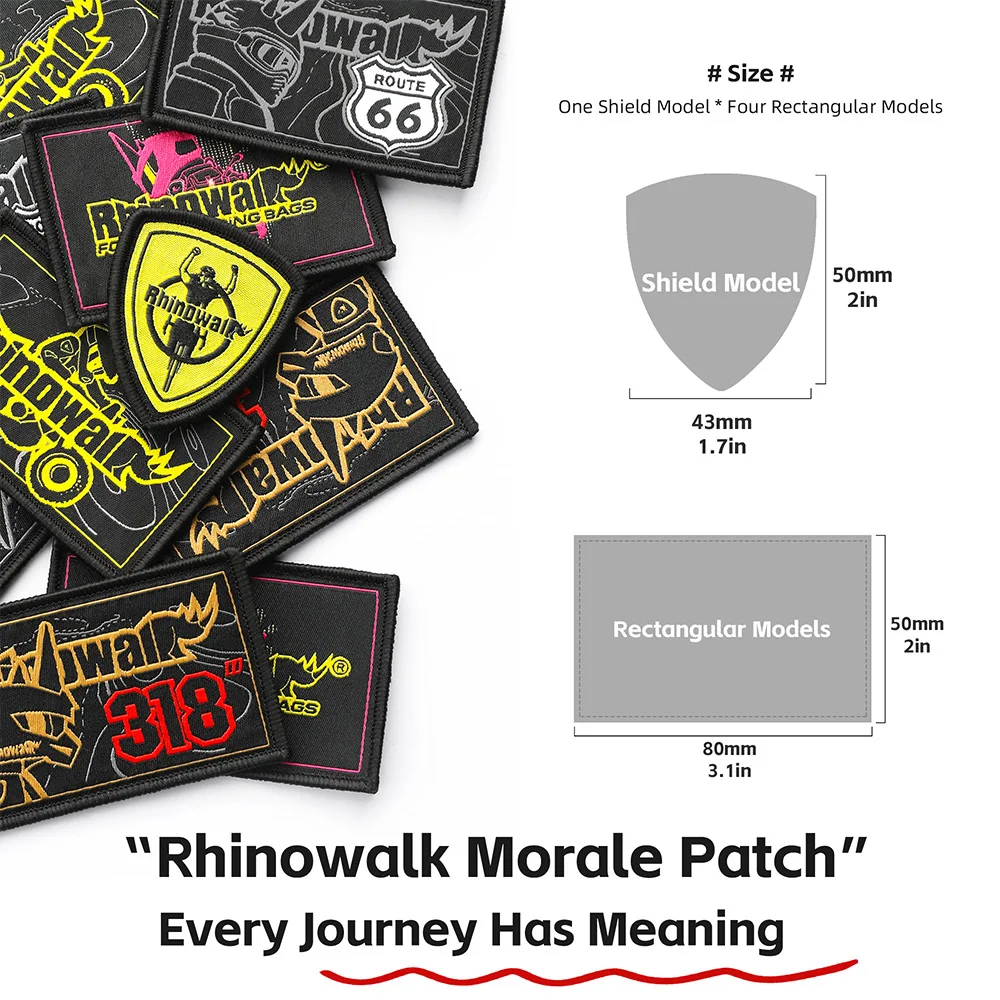 Rhinowalk Morale Patch Hook&Loop Patches Motorcycle Bike Bag DIY Backpack Vest Tactical Morale Badge Applique Stickes Logo