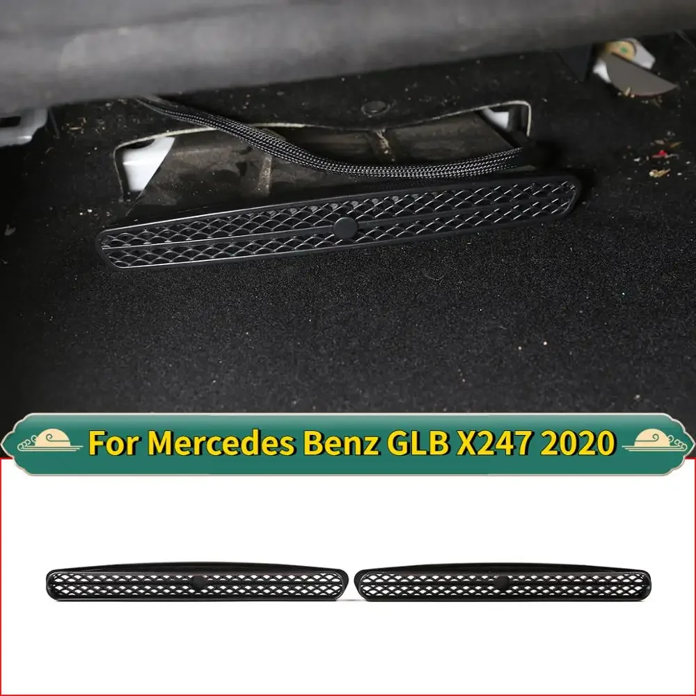 

For Mercedes Benz A B Class W177 W247 GLB X247ABS Black Car Seat Under Air Outlet Frame Trim Cover Anti-clogging Car Accessories