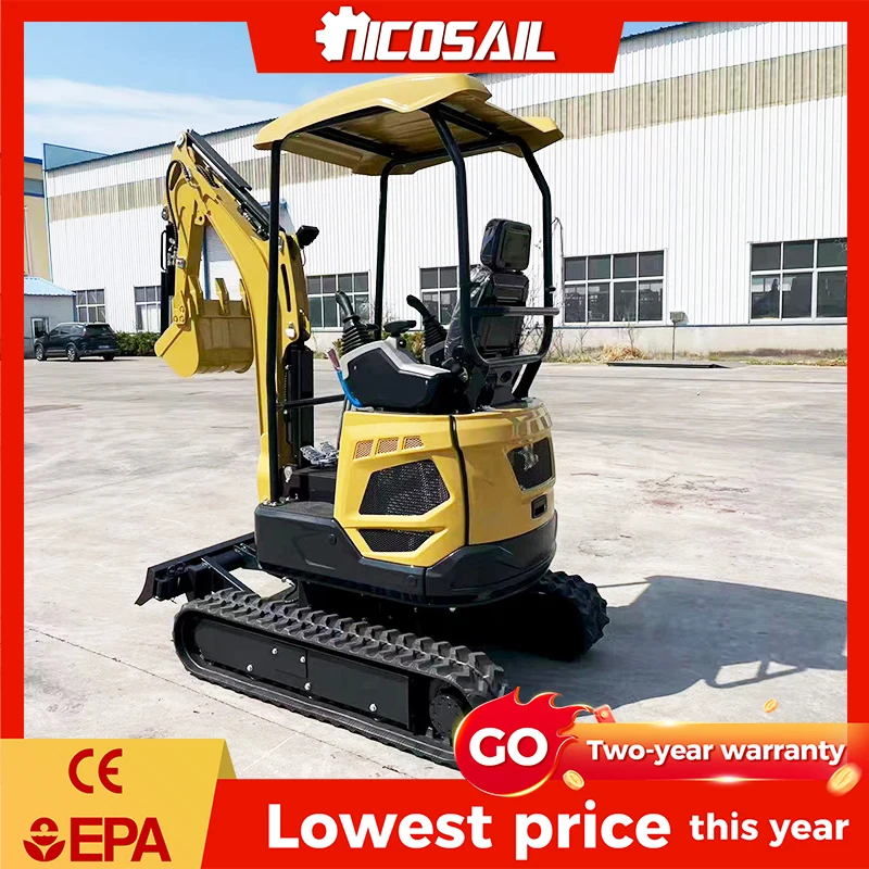 

Мини-экскаватор Nicosail 1.8 тонны, гидравлический, на гусеничном ходу, с двигателем и насосом, высокая эффективность, гарантия 2 года, ковш 0.04 м³