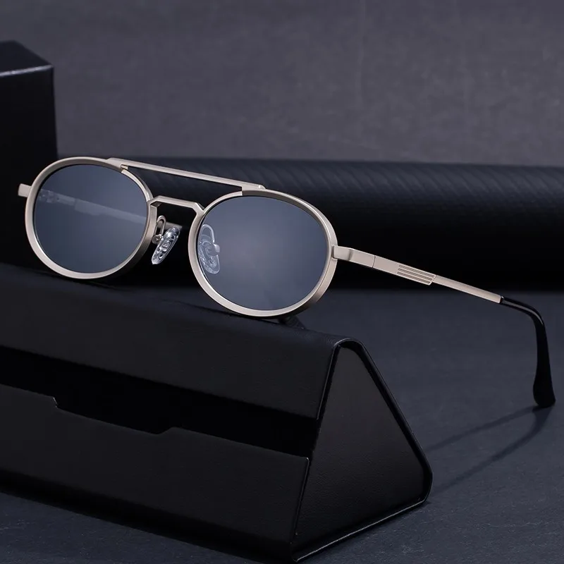 

Oval Sunglasses Women 2025 Trendy Steampunk Sunglass Men Vintage Punk Fashion Glasses Gafas De Sol Hombre Lunette Soleil Femme
