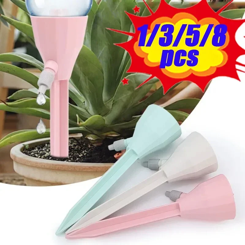 1/8Pcs Automatic Watering Device Self-Watering Kits Adjustable Drip Irrigation System for Flower Plant Garden Irrigation Tools