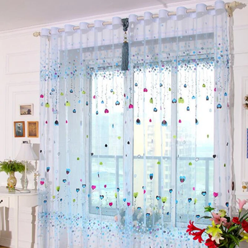 Elegant Curtains Tulle Flying Balloon Curtains New Screen Gauze Cloth Curtains Balcony Tulle Curtains Home Fashion Decor