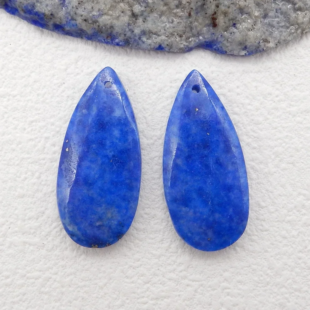 

Natural Lapis Lazuli Water Drop Earrings,Simple Fashion Handmade DIY Jewelry Gemstone