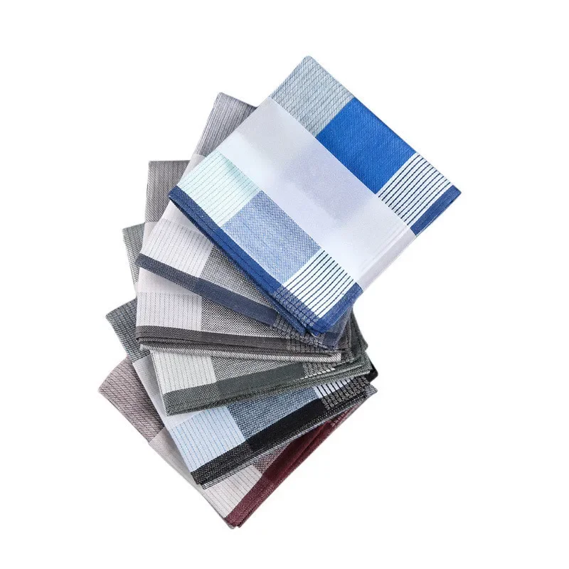 

3Pcs 43x43cm Square 100% Cotton Classic Striped Men Pocket Wedding Party Business Chest Towel Handkerchiefs