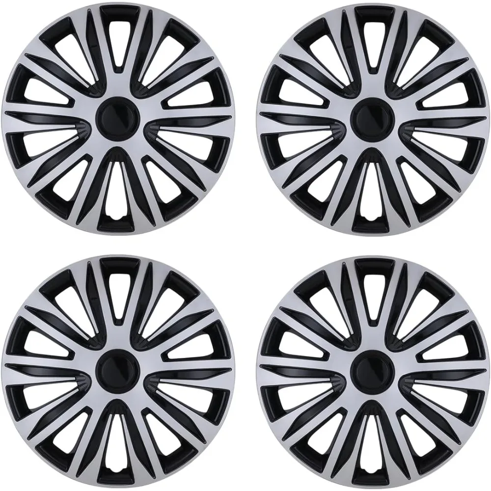 

17'' Hubcaps Set of 4 Wheel Rim Cover Universal R17 Hub Caps Replacement ABS Material Exterior Accessories for Car Pickup Truck