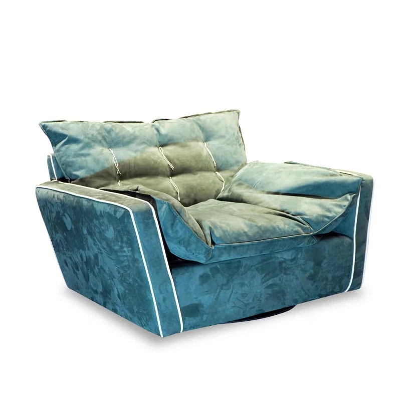 

Living room small apartment modern simple old sofa leave-in fabric cloud sofa