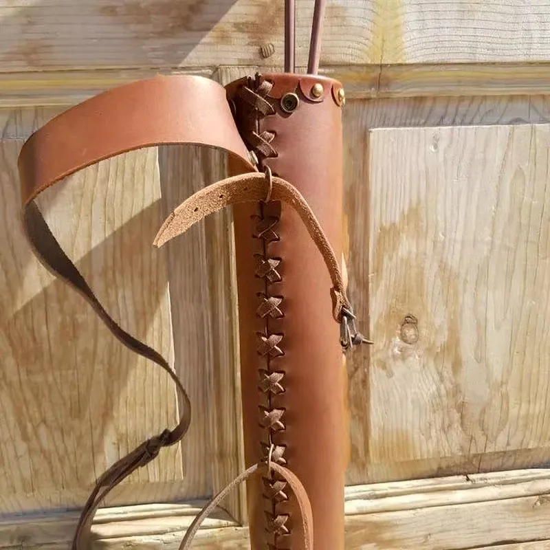 Medieval Traditional Shoulder Belt Archery Arrow Holder Quiver Renaissance Hunter Archer Nomad Cosplay Costume Larp Accessory view 2