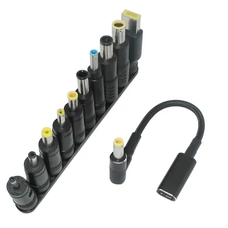A42Z-100W Type C To Universal Notebook Adapter Connecter Dc Jack Usb C Laptop Charging Cable Laptop 10Pcs Connector