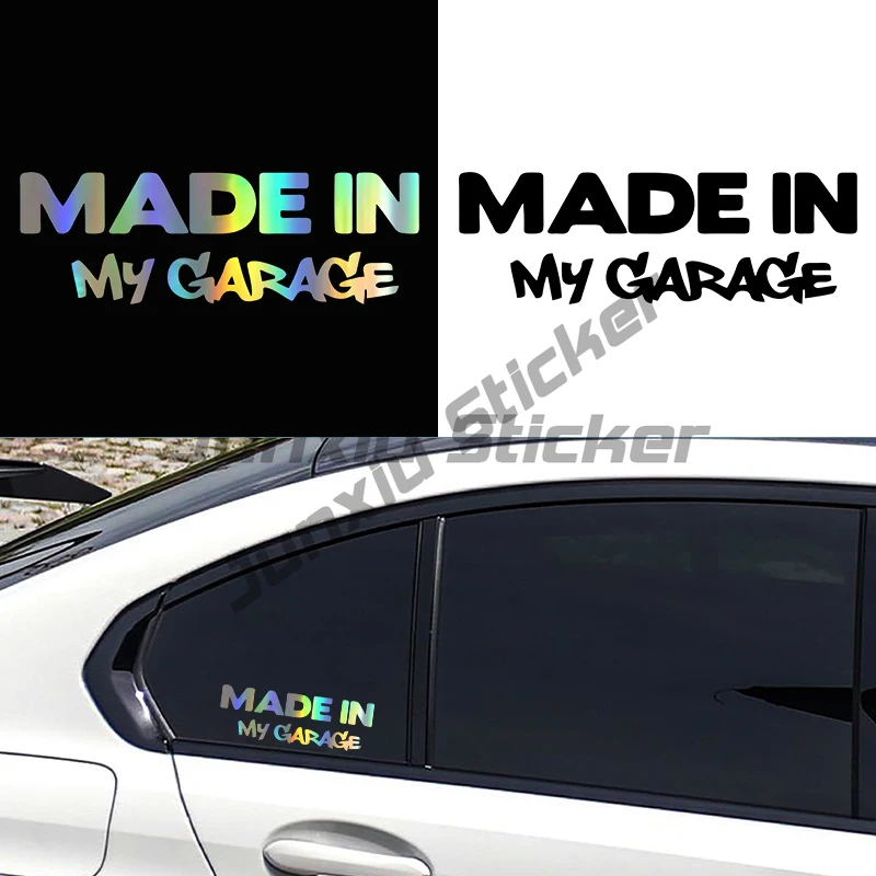 

MADE IN MY GARAGE Funny Car Styling Car Stickers Decal Car Styling Motorcycle Body Cool Covers