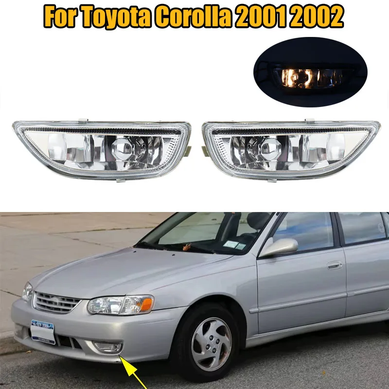 

8122002030 8121002040 Car Front Driving Lamp Fog Lights Clear Lens Fog Light Driving light For Toyota Corolla 2001 2002 For Car