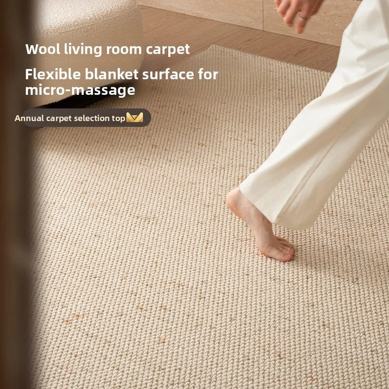 Wool carpet living room bedroom new large area full floor medieval light luxury high-grade dirt-resistant bedroom sofa floor mat