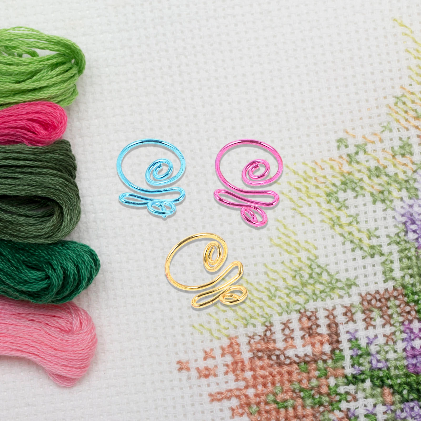 

5 Pcs Finger Crochet Loops Rings Crocheting for Your Hook Colorful Open Yarn Circle Tool