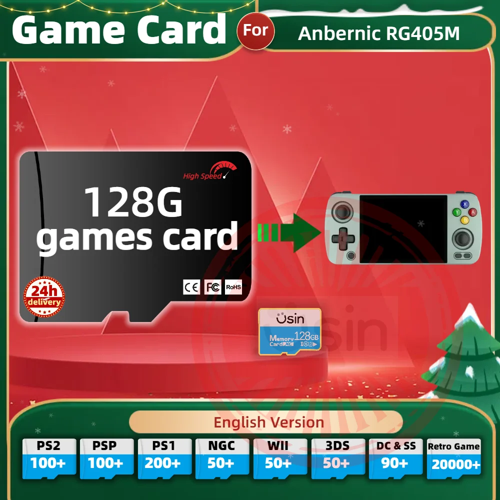 Memory Game Card For Anbernic RG405M English version Retro PS2 PSP Games Android Gaming portable Console SD TF TF H-Speed 128G