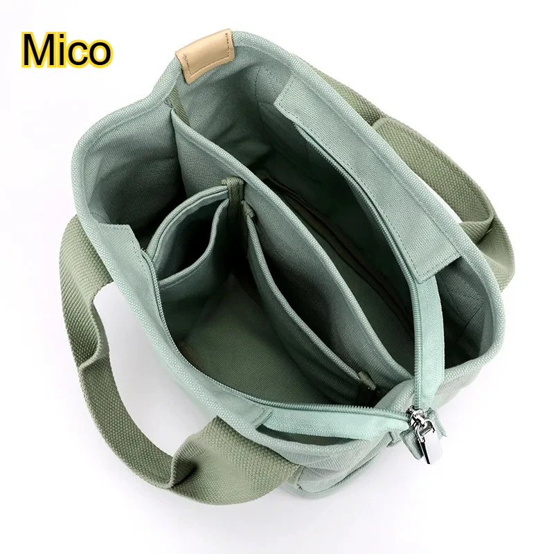 

Large Capacity Canvas Tote Bag for Women, Zipper Shoulder Handbag with Storage Pockets, Eco-Friendly Shopping Bag
