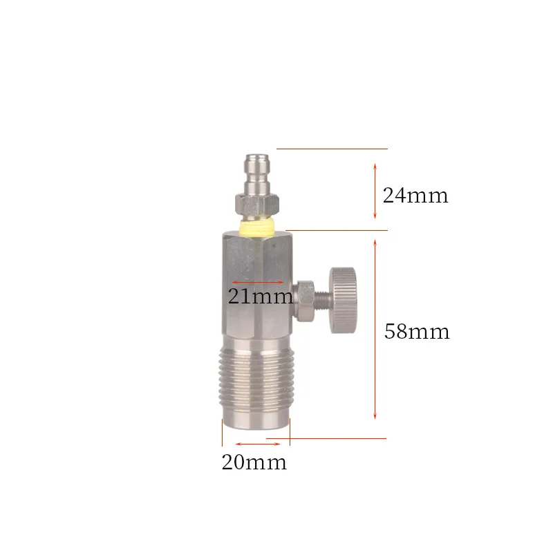 HPA G5/8 300BAR valvola serbatoio aria stazione di riempimento connettore adattatore Sodastream Co2 Paintball attacco rapido cilindro ricarica