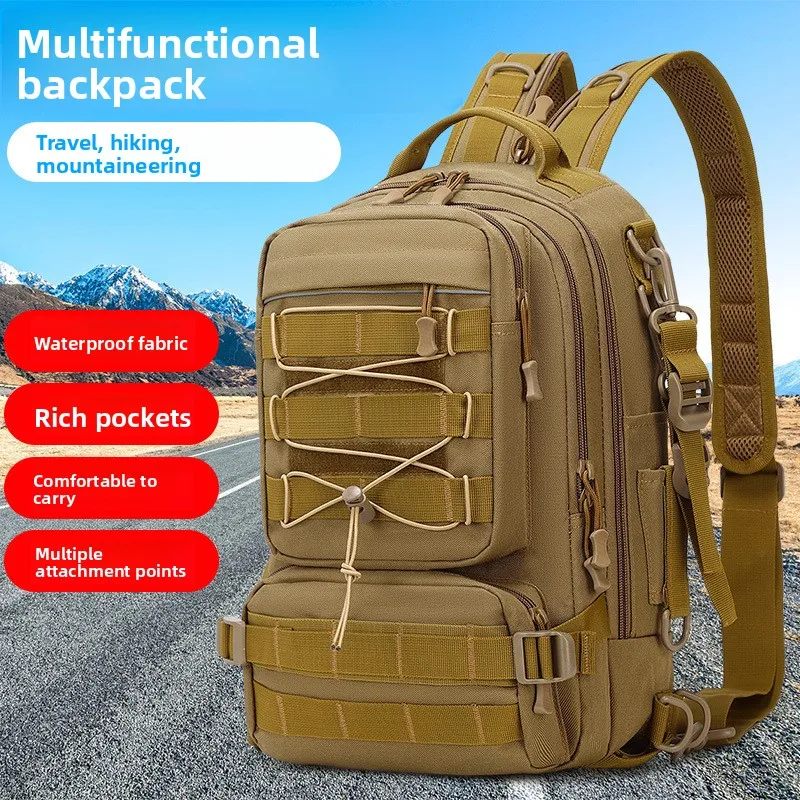 

Тактическая уличная сумка большой вместимости для мужчин, водонепроницаемая многофункциональная сумка для хранения вещей для походов и альпинизма