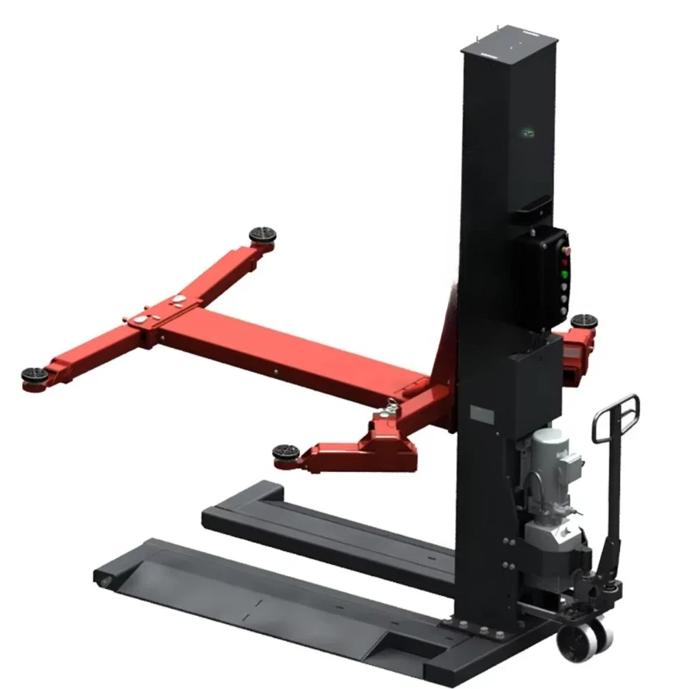 Portable single-column vehicle lift Mobile car lift 1-column lift with CE certification for vehicle lifting equipment