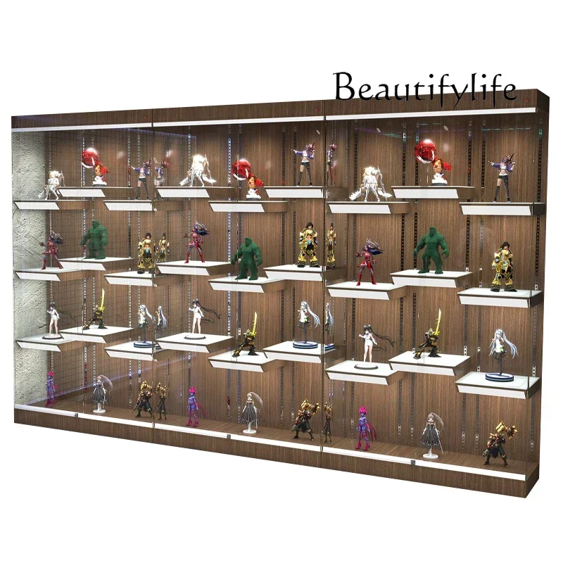 

Nordic Figure Display Cabinet Solid Wood Glass Cabinet Company Product Model Display Stand Gift Cabinet