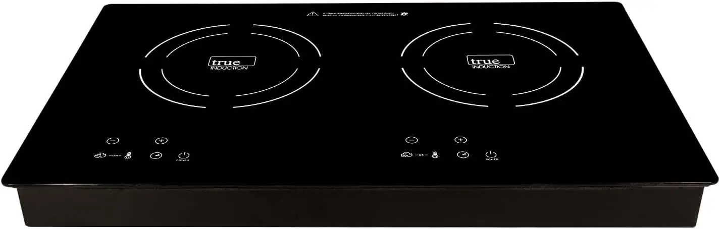 TI-2B 23 in. Dual Element Black Induction Glass-Ceramic Cooktop 1750W 858UL Cert.