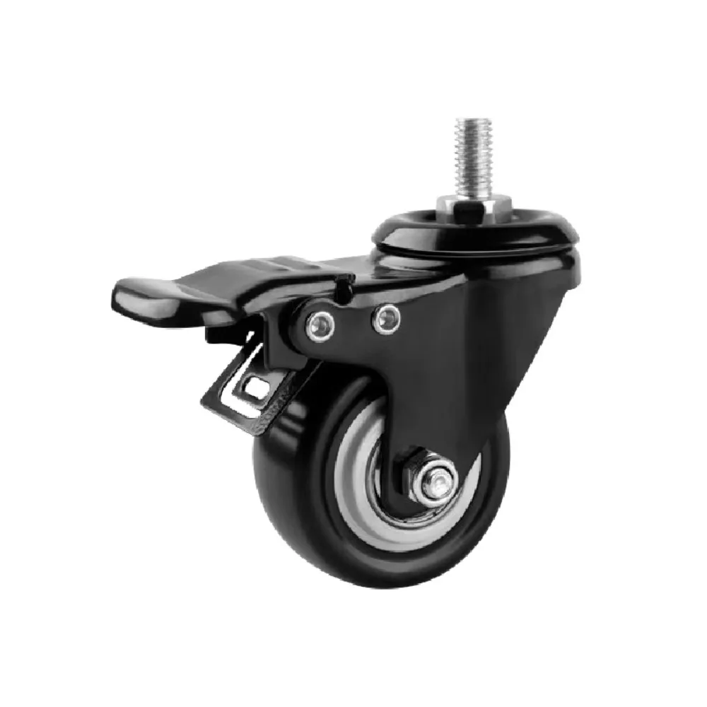 

m8/m10/m12 screw gold diamond wheel 1.5, 2, 2.5 inch small universal brake wheel