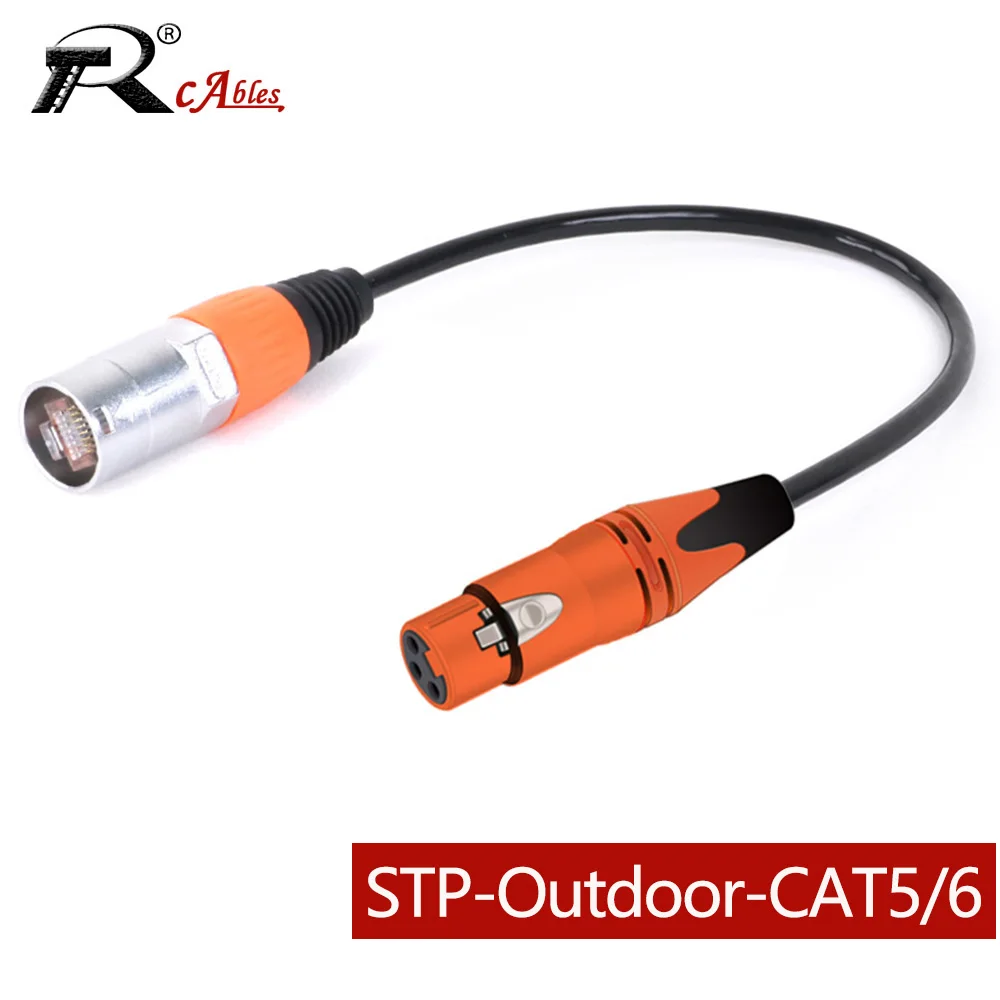 XLR 3Pin to RJ45 Adapter Internet Cable,XLR Male to RJ45 Network Connector Extension Cable Use Cat5/5e/6 Ethernet for Amplifier