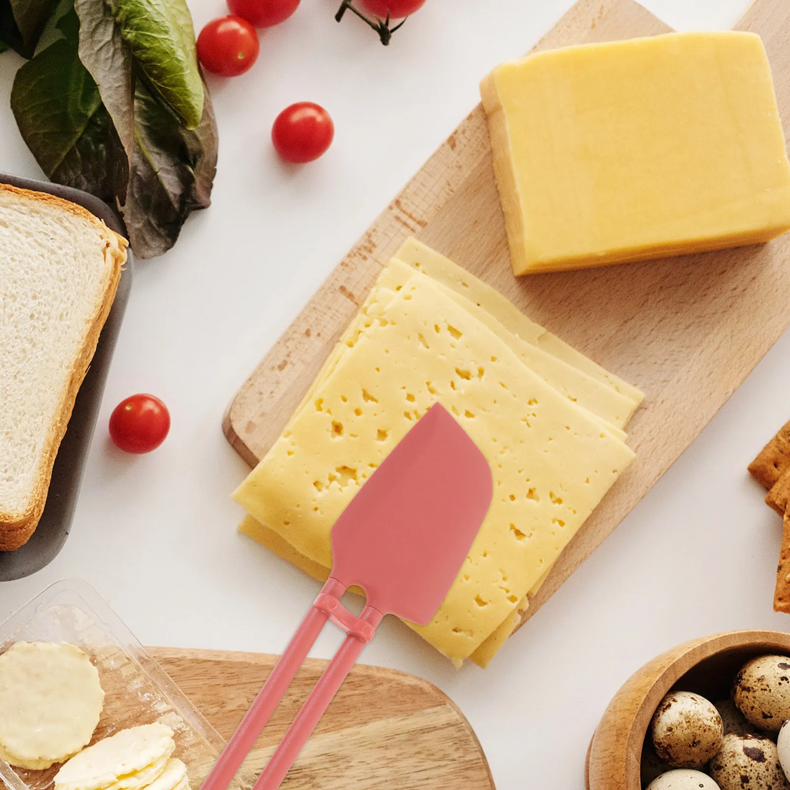 

1Pcs Silicone Spatula Red Non Stick Ergonomic Handle Cake Cream Scraper Baking Cooking Butter Spreader Kitchen Tool