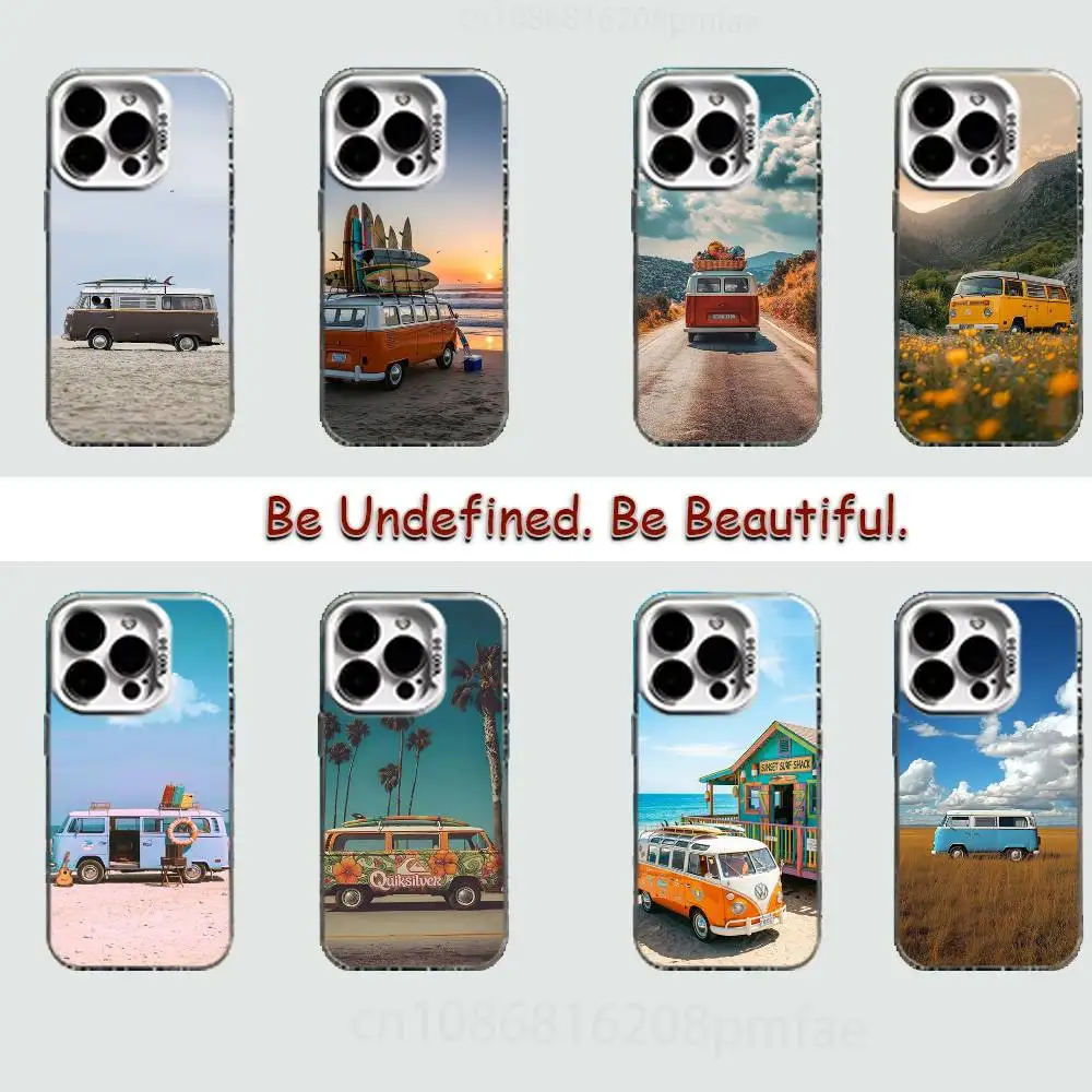 

Retro Bus Road Trip Case for iPhone17 16 15 14 13 12 11 Pro Max Plus Air 16E X XR XS Max Hard Shockproof Bumper Cover