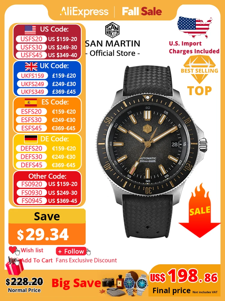 

San Martin 40mm Original Design Fruit Series Dive Watch NH35 Automatic Mechanical Men Watches Waterproof 200m Luminous SN0118
