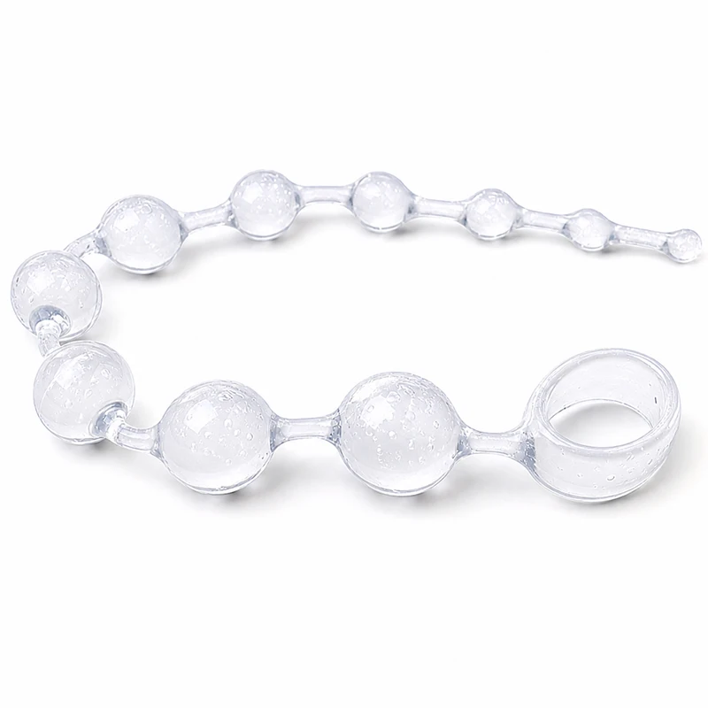 10 Beads Silicone Anal Beads, Graduated Size Butt Plug for Men Women, Body Safe Unisex Toy with Pull Ring