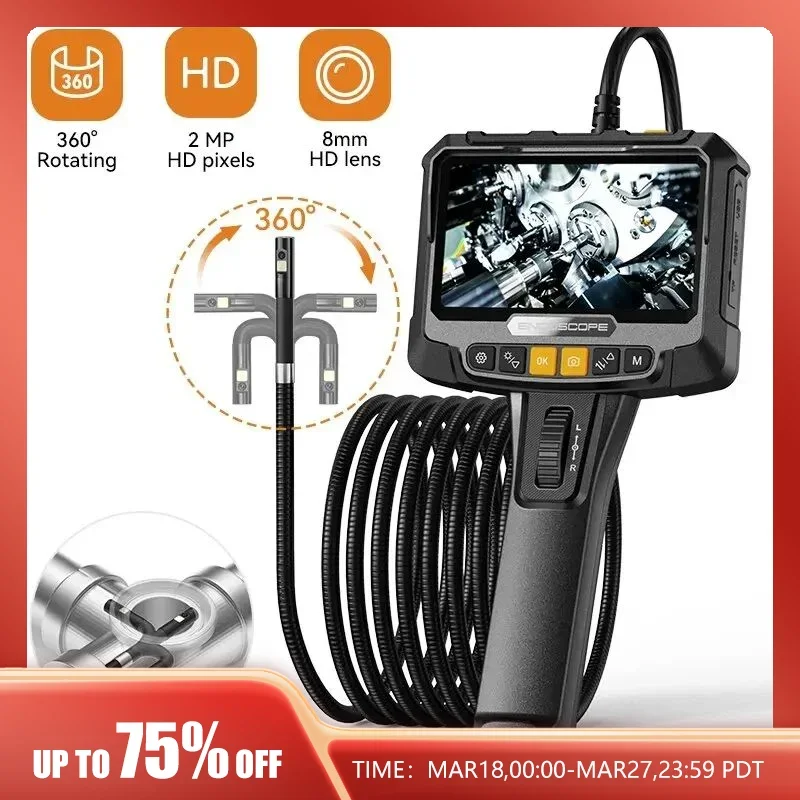 360° Steering Industrial Endoscope Camera 8mm 5