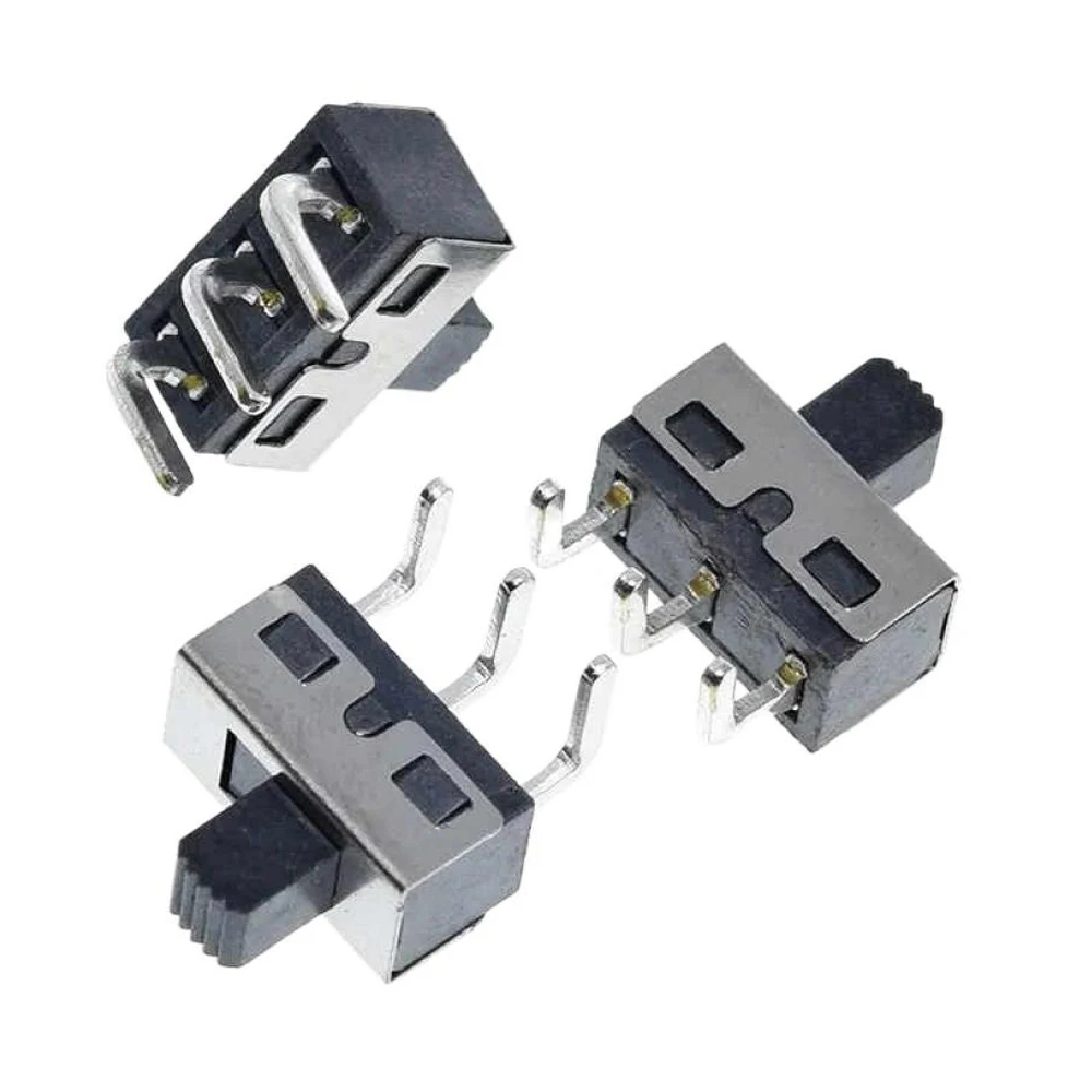 10PCS Micro Tactile Switch 3Pin Straight/Bend Feet Handle High 5mm 1P2T 2A High Current 250V Toggle Switches SS12D10G5 SS12D06G5