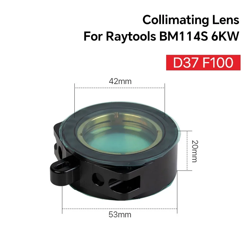 Raytools BM114S Collimating & Focusing Lens D37 CL100 F100 & D38.1 F200m with Lens Holder for Fiber Laser Cutting Head BM114