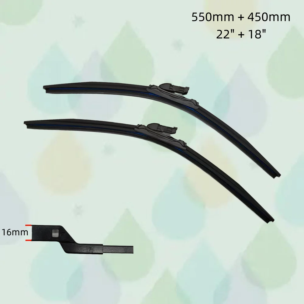 

Wiper blades for Holden Colorado RG MK2 S-10 2012-2017 22" + 18" (550mm + 450mm) All-Season Auto Windshield