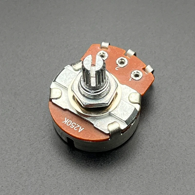 10Pcs A250K/B250K/A500K/B500K Split shaft 15mm Guitar Volume Tone Pots Potentiometer for ELectric Guitar Bass