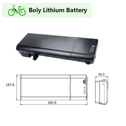 Rear Rack Luggage Rack Ebike Battery 24V 36v 7.8Ah 10Ah 10.4Ah 12Ah 14Ah for Ansmann Virtue Schoolbus City Bike E-bike Battery